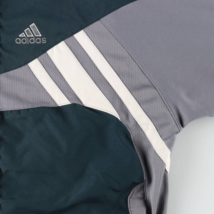 Vintage 90'S Adidas windbreaker with back logo, size L, men's polyester gray type Vintage Second Hand