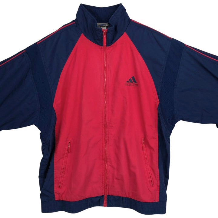 90'S Adidas windbreaker with back logo, men's size M equivalent, vintage. polyester red type Vintage Second Hand