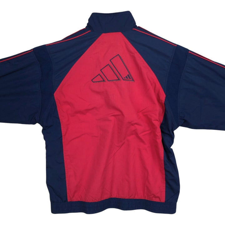 90'S Adidas windbreaker with back logo, men's size M equivalent, vintage. polyester red type Vintage Second Hand