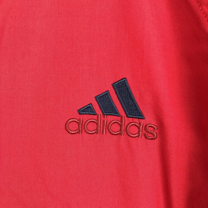 90'S Adidas windbreaker with back logo, men's size M equivalent, vintage. polyester red type Vintage Second Hand