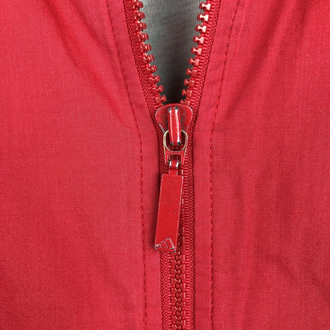 90'S Adidas windbreaker with back logo, men's size M equivalent, vintage. polyester red type Vintage Second Hand