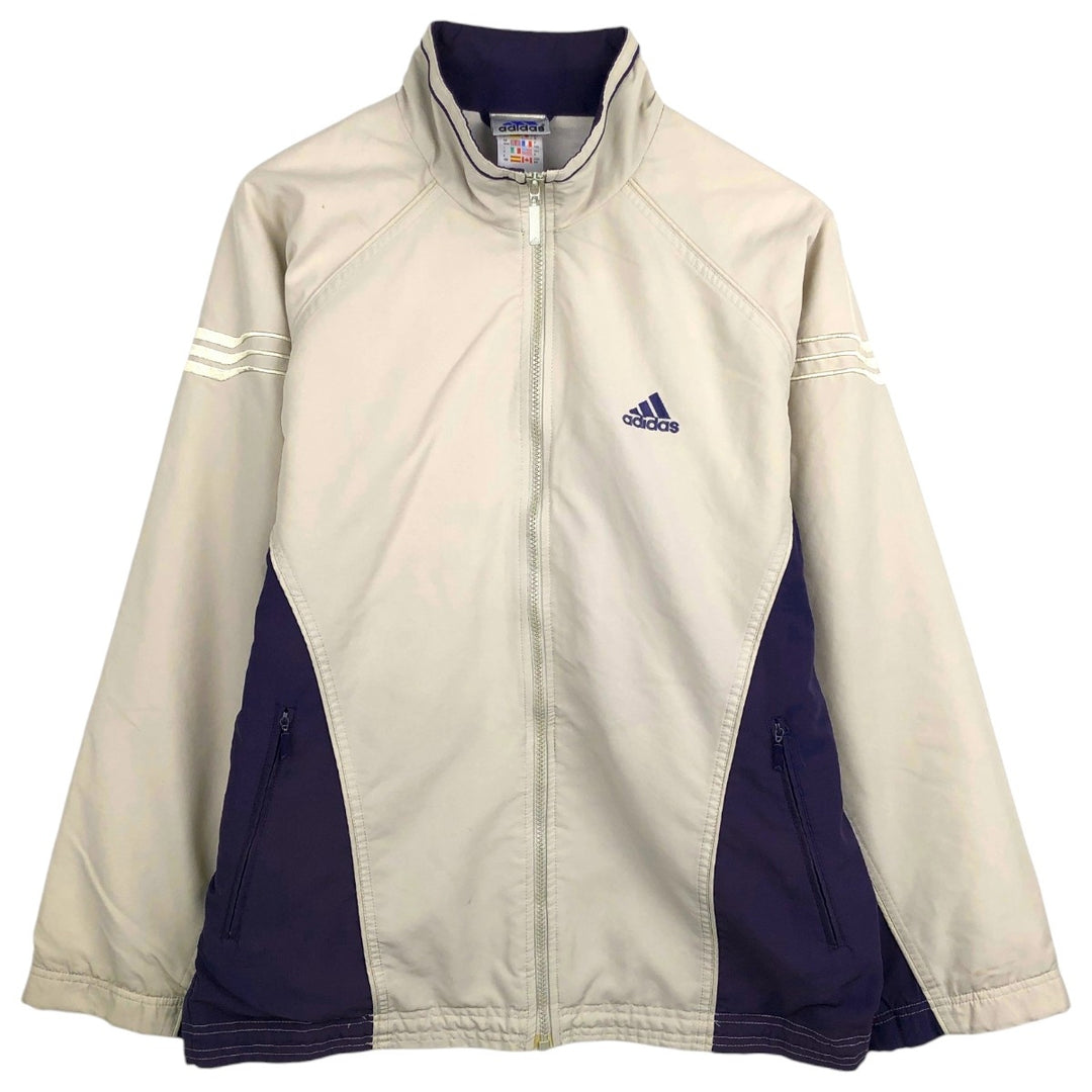 00'S adidas windbreaker, men's size S polyester Beige type Vintage Second Hand