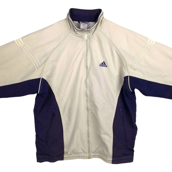 00'S adidas windbreaker, men's size S polyester Beige type Vintage Second Hand