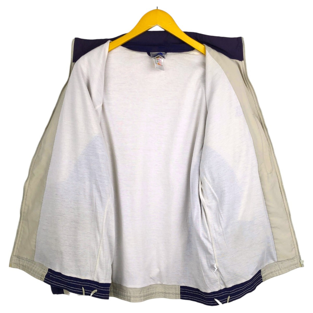 00'S adidas windbreaker, men's size S polyester Beige type Vintage Second Hand