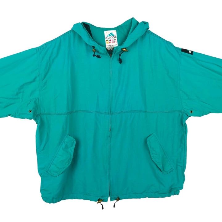 90'S Adidas EQUIPMENT nylon jacket, men's size M equivalent, vintage. Nylon Emerald green Vintage Second Hand
