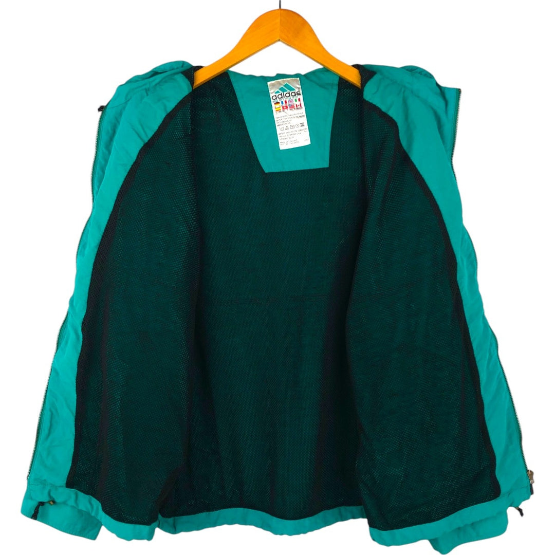 90'S Adidas EQUIPMENT nylon jacket, men's size M equivalent, vintage. Nylon Emerald green Vintage Second Hand