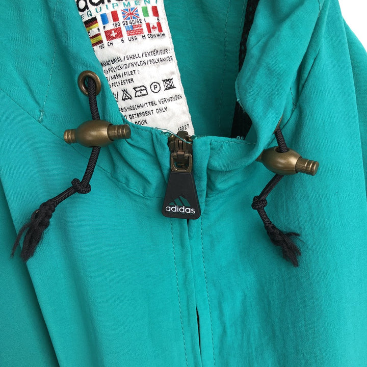 90'S Adidas EQUIPMENT nylon jacket, men's size M equivalent, vintage. Nylon Emerald green Vintage Second Hand
