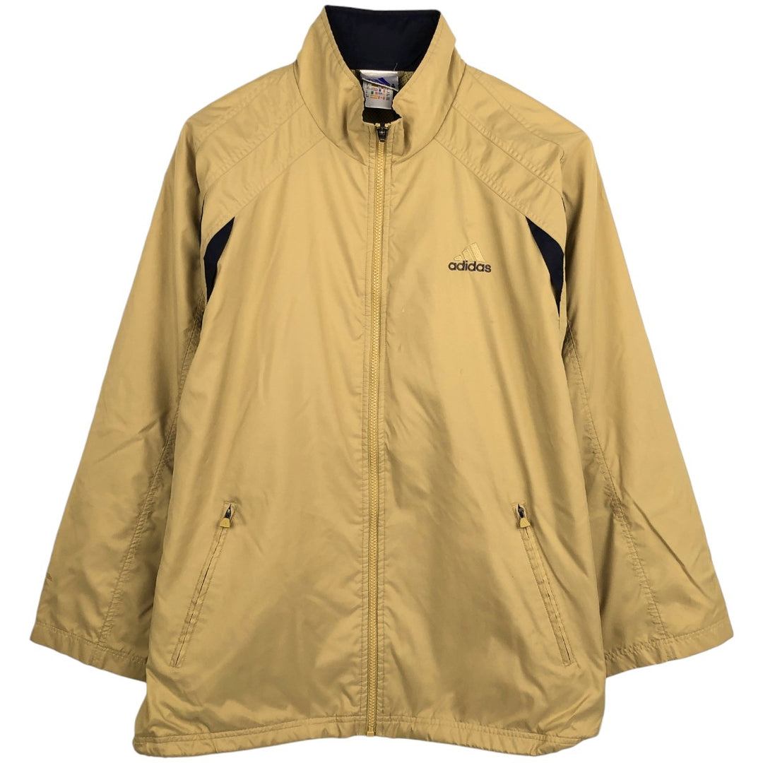 00'S adidas windbreaker, men's size M polyester beige type brown Vintage Second Hand