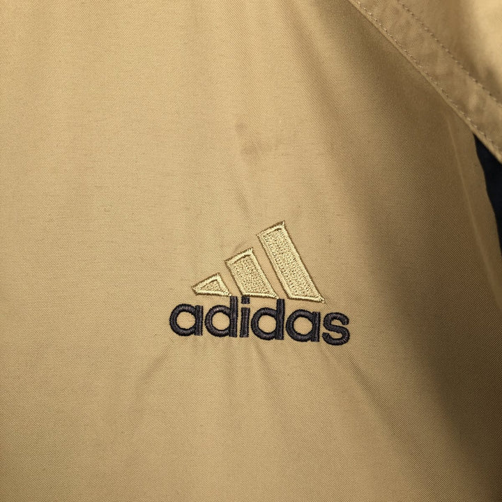 00'S adidas windbreaker, men's size M polyester beige type brown Vintage Second Hand