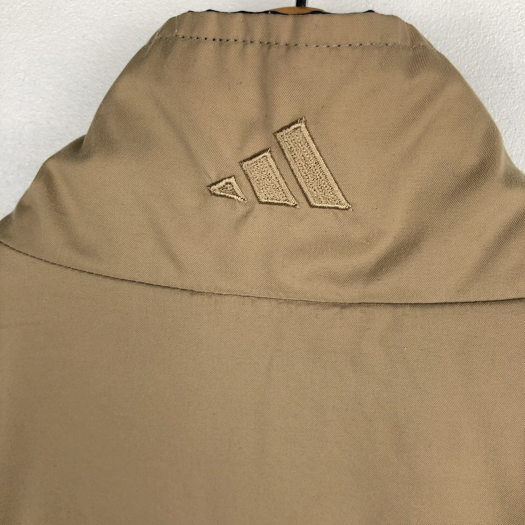 00'S adidas windbreaker, men's size M polyester beige type brown Vintage Second Hand