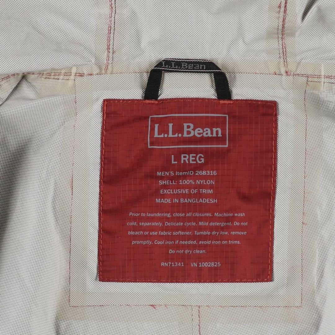 LLBean Mountain Parka Shell Jacket, Men's Size L (approx.) Nylon red type reddish brown Vintage Second Hand