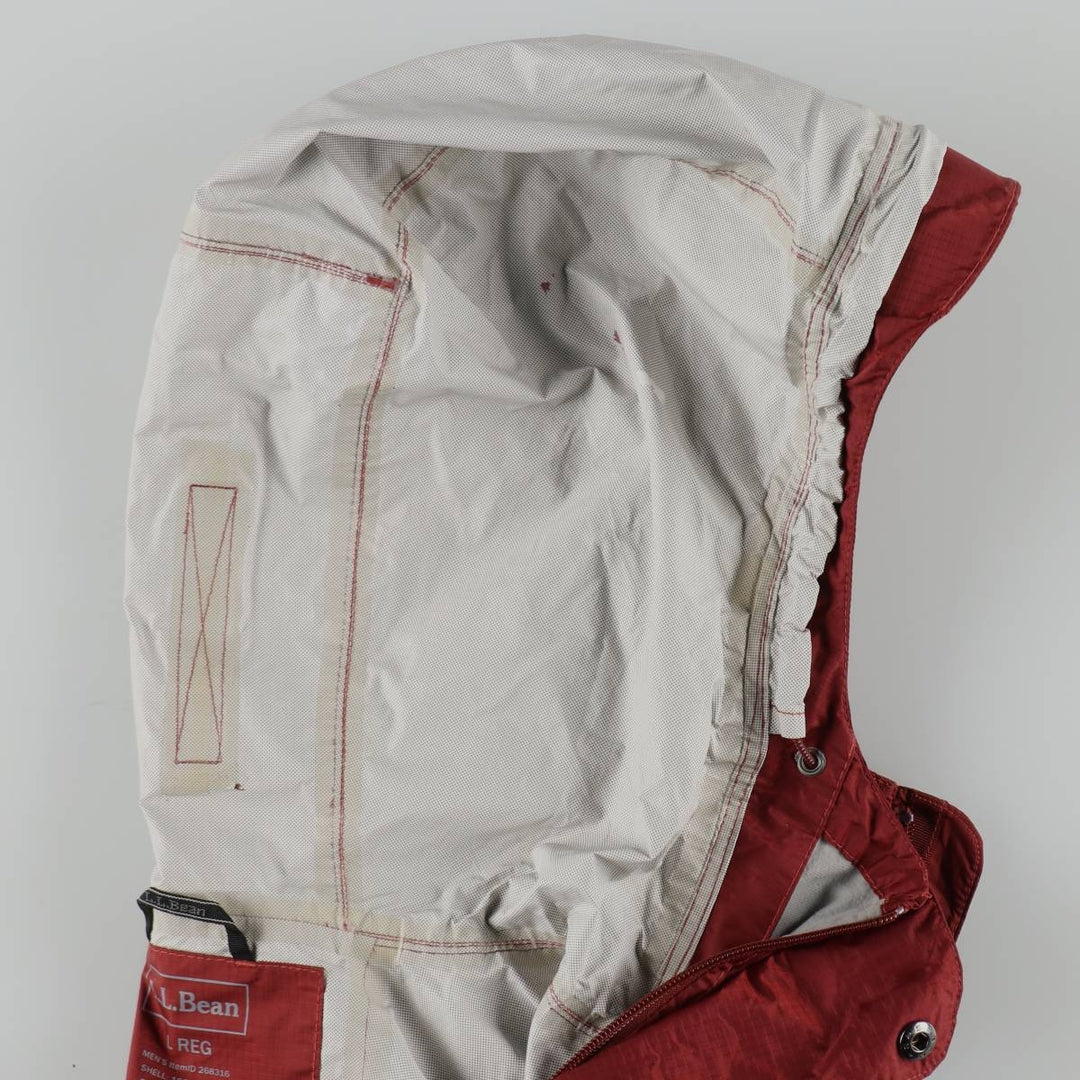 LLBean Mountain Parka Shell Jacket, Men's Size L (approx.) Nylon red type reddish brown Vintage Second Hand