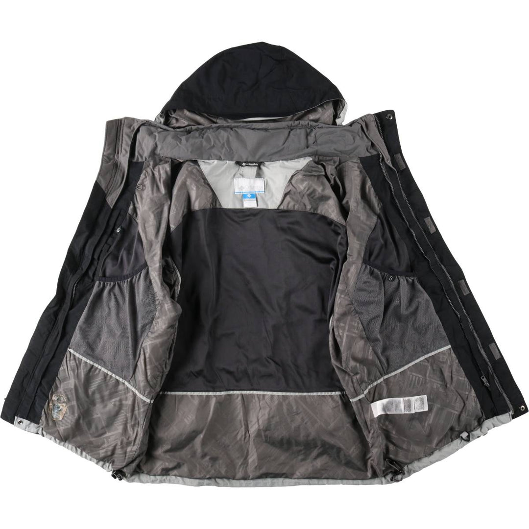 Columbia INTERCHANGE Mountain Parka Shell Jacket, Men's Size L Nylon gray type Vintage Second Hand