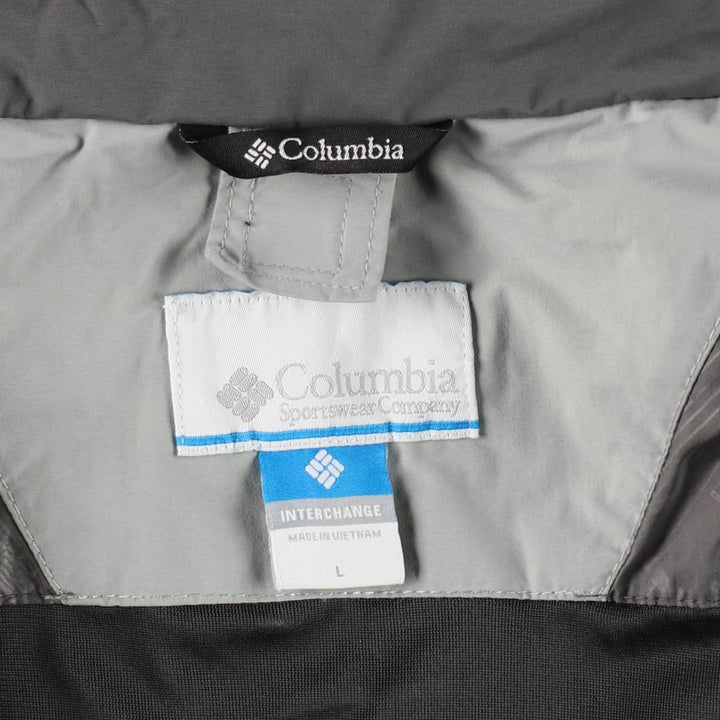Columbia INTERCHANGE Mountain Parka Shell Jacket, Men's Size L Nylon gray type Vintage Second Hand
