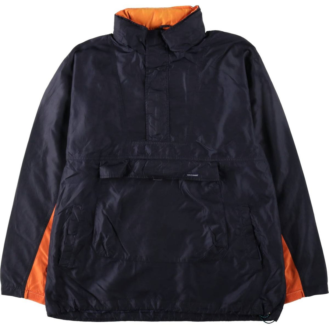 Eddie Bauer Anorak Jacket, Men's Size XL (approx.) Nylon navy blue type Vintage Second Hand