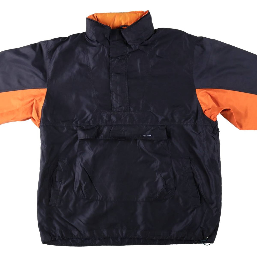 Eddie Bauer Anorak Jacket, Men's Size XL (approx.) Nylon navy blue type Vintage Second Hand