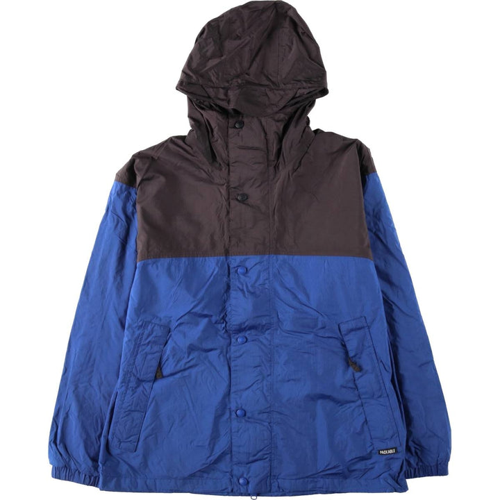 1990'S Cabelas Packable Mountain Parka Shell Jacket, Men's Size M (approx.), Vintage Nylon blue type Vintage Second Hand