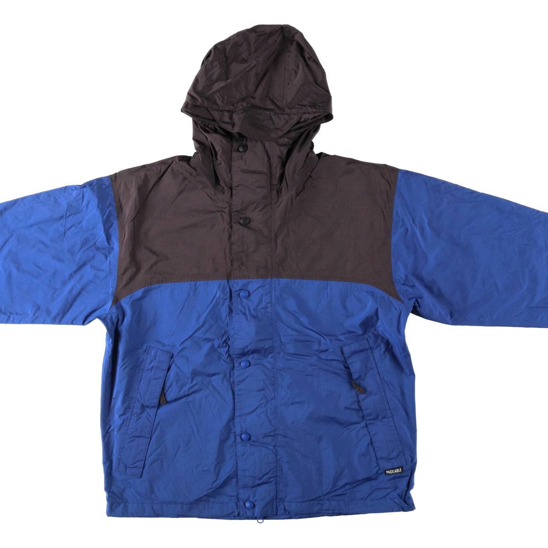 1990'S Cabelas Packable Mountain Parka Shell Jacket, Men's Size M (approx.), Vintage Nylon blue type Vintage Second Hand