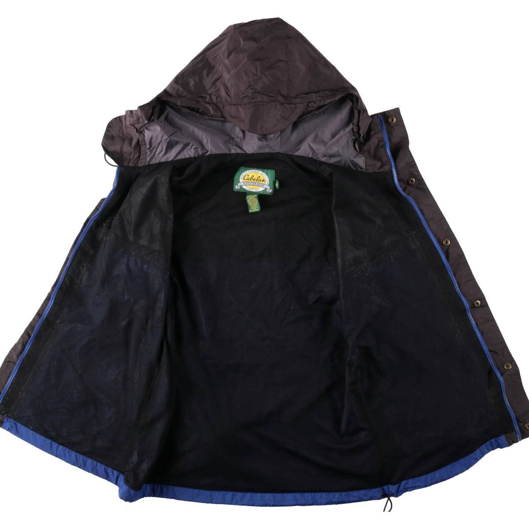 1990'S Cabelas Packable Mountain Parka Shell Jacket, Men's Size M (approx.), Vintage Nylon blue type Vintage Second Hand