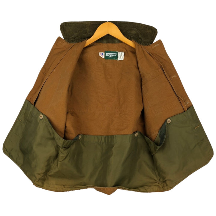 1980'S Saftback Duck Hunting Jacket, Made in USA, Men's Size M (Equivalent), Vintage unclear Khaki type beige Vintage Second Hand