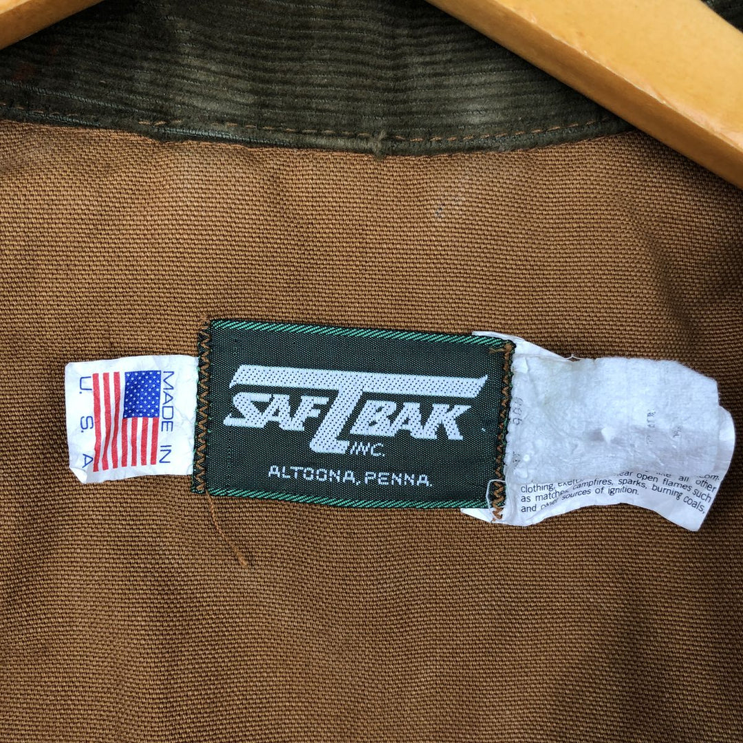 1980'S Saftback Duck Hunting Jacket, Made in USA, Men's Size M (Equivalent), Vintage unclear Khaki type beige Vintage Second Hand