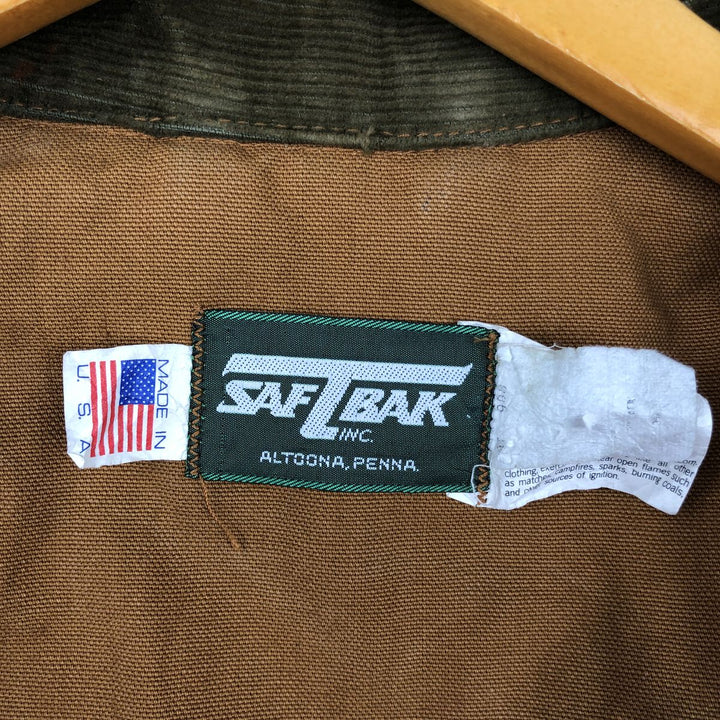1980'S Saftback Duck Hunting Jacket, Made in USA, Men's Size M (Equivalent), Vintage unclear Khaki type beige Vintage Second Hand
