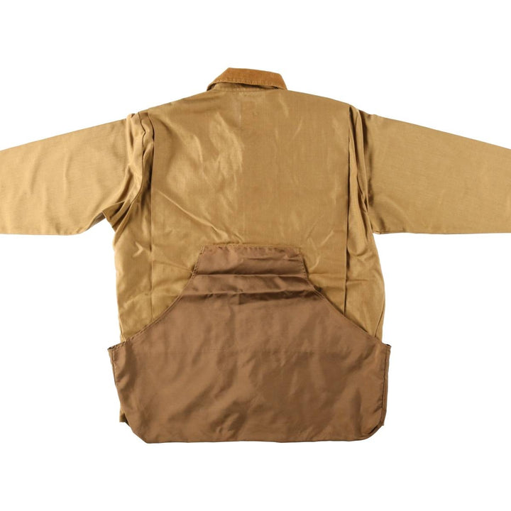 70s-80'S Bob Allen Open Collar Hunting Jacket, Made in USA, Men's Size L (approx.), Vintage unclear beige type brown Vintage Second Hand