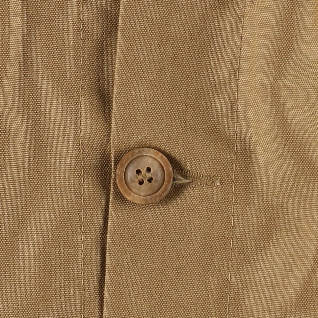 70s-80'S Bob Allen Open Collar Hunting Jacket, Made in USA, Men's Size L (approx.), Vintage unclear beige type brown Vintage Second Hand