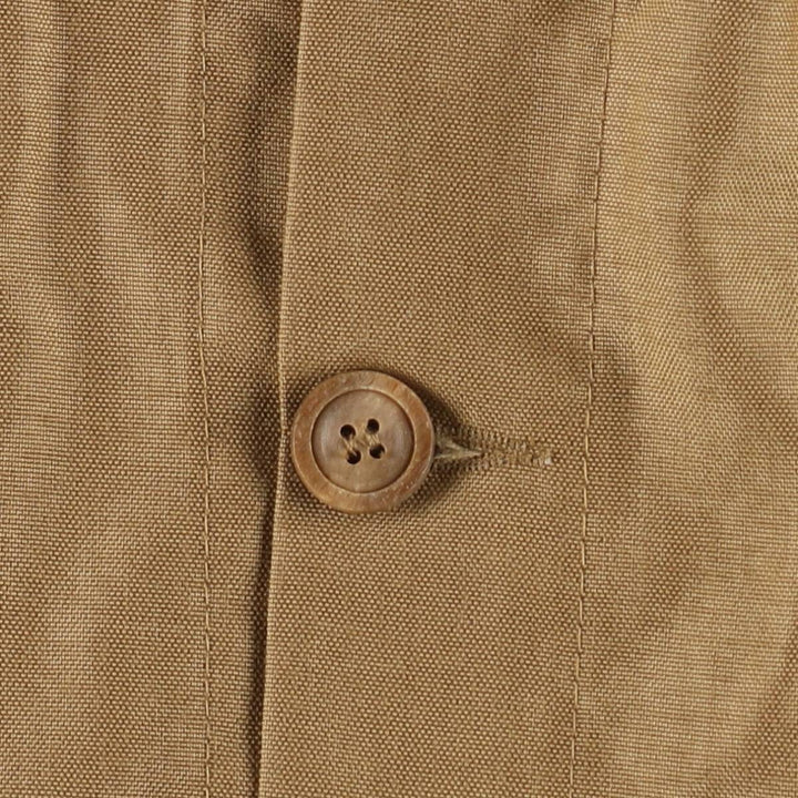 70s-80'S Bob Allen Open Collar Hunting Jacket, Made in USA, Men's Size L (approx.), Vintage unclear beige type brown Vintage Second Hand