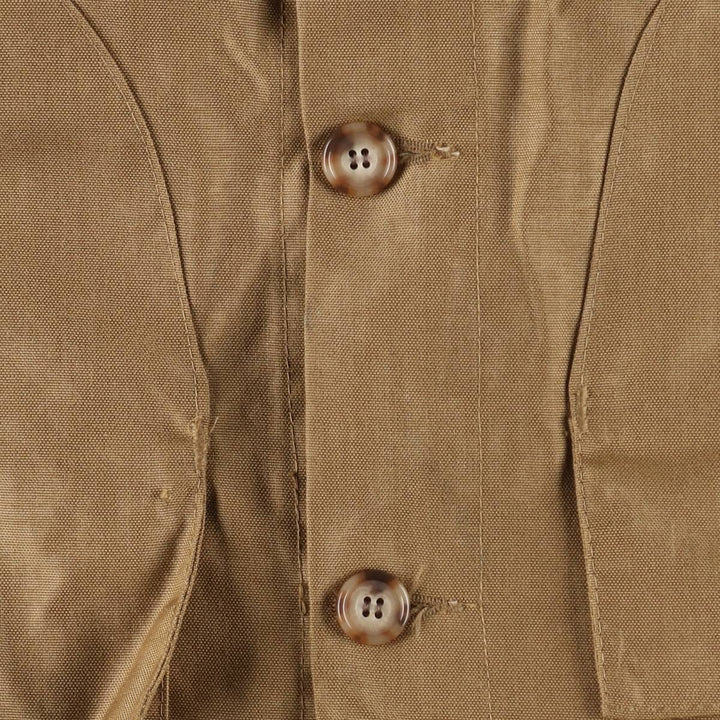 70s-80'S Bob Allen Open Collar Hunting Jacket, Made in USA, Men's Size L (approx.), Vintage unclear beige type brown Vintage Second Hand