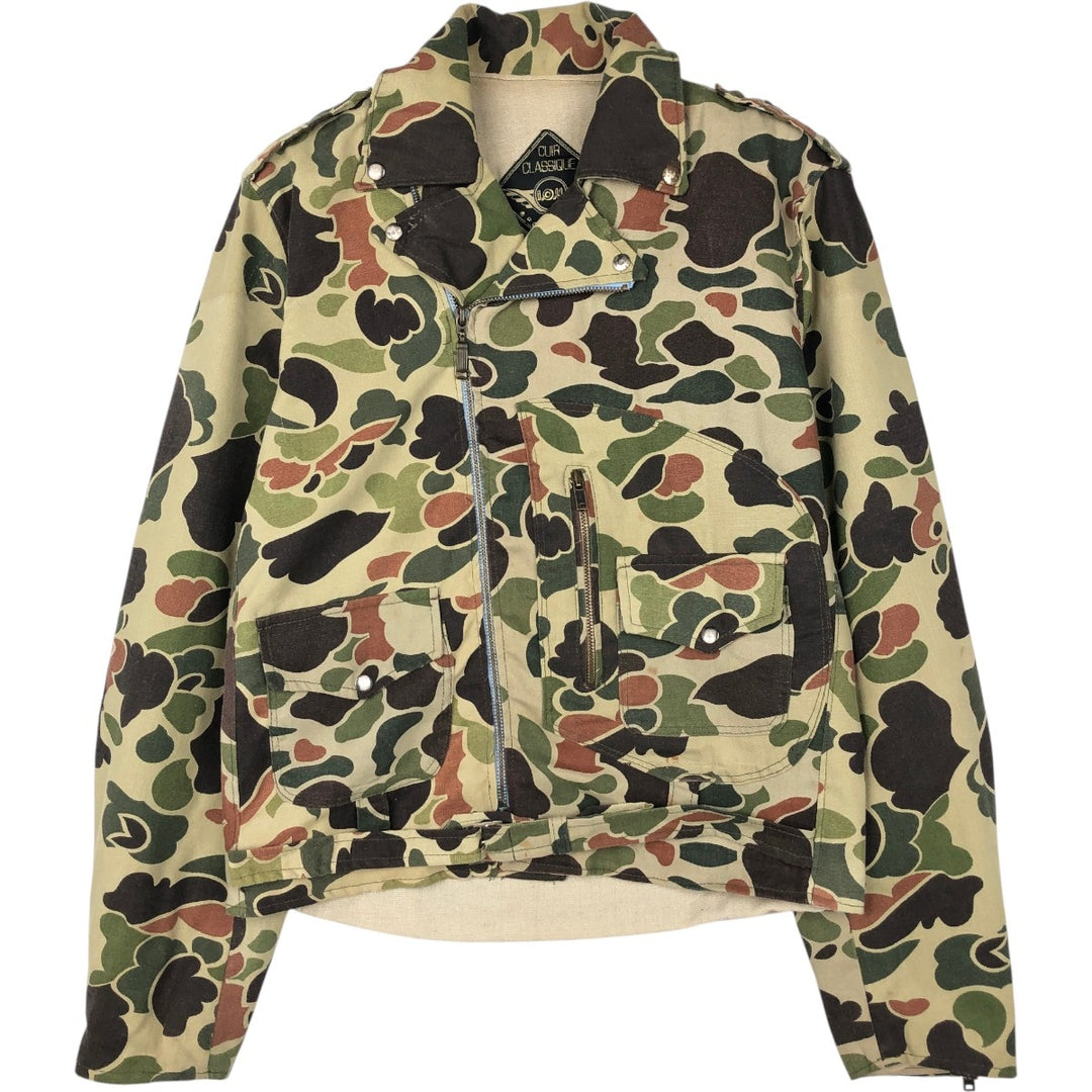 IOU Camouflage Pattern Duck Hunter Camo Cotton Jacket Rider Jacket Women's Size M unclear Khaki type Vintage Second Hand