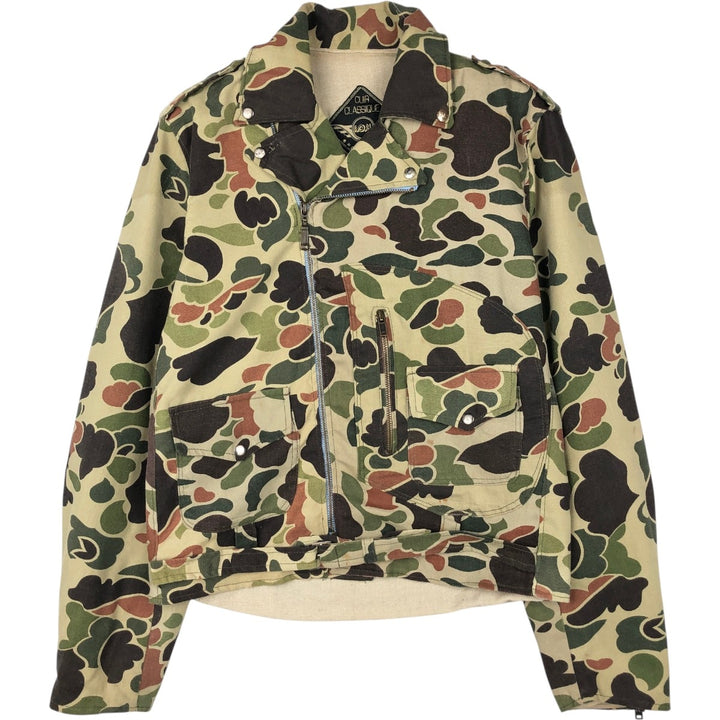 IOU Camouflage Pattern Duck Hunter Camo Cotton Jacket Rider Jacket Women's Size M unclear Khaki type Vintage Second Hand