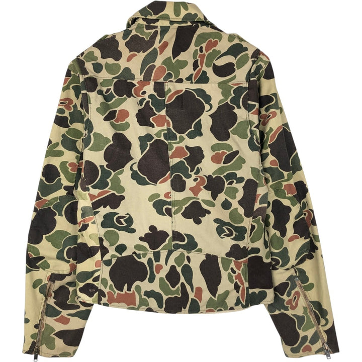 IOU Camouflage Pattern Duck Hunter Camo Cotton Jacket Rider Jacket Women's Size M unclear Khaki type Vintage Second Hand