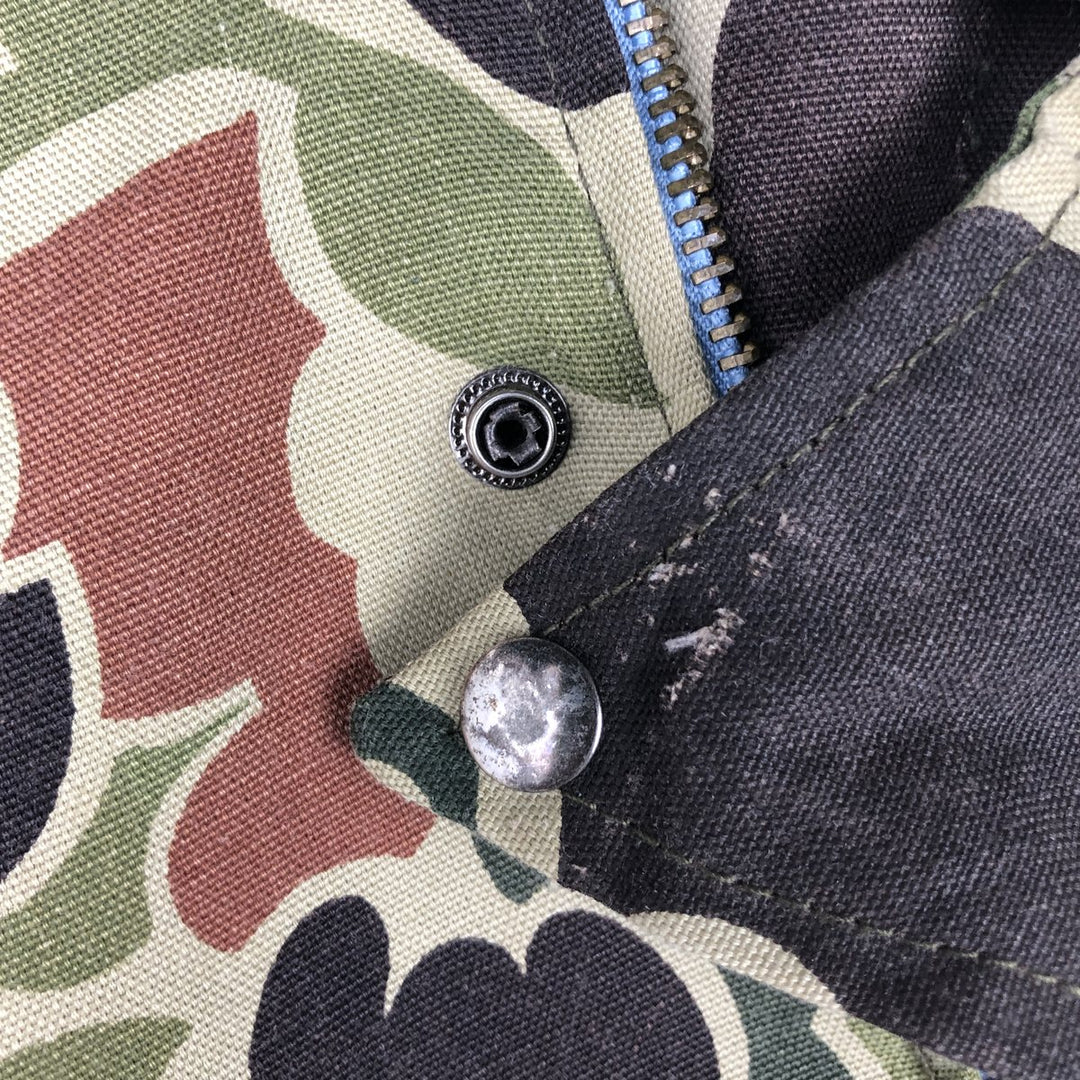 IOU Camouflage Pattern Duck Hunter Camo Cotton Jacket Rider Jacket Women's Size M unclear Khaki type Vintage Second Hand