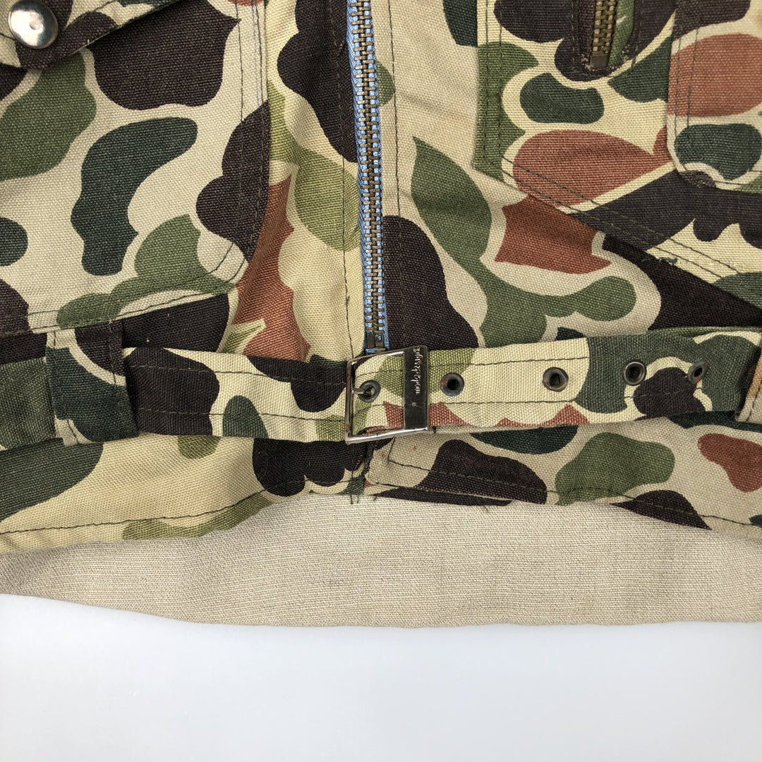 IOU Camouflage Pattern Duck Hunter Camo Cotton Jacket Rider Jacket Women's Size M unclear Khaki type Vintage Second Hand
