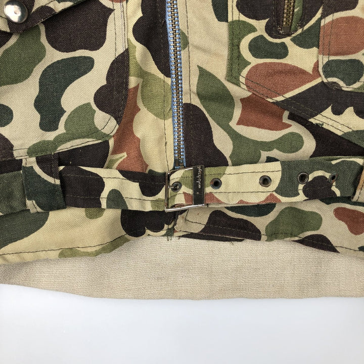 IOU Camouflage Pattern Duck Hunter Camo Cotton Jacket Rider Jacket Women's Size M unclear Khaki type Vintage Second Hand