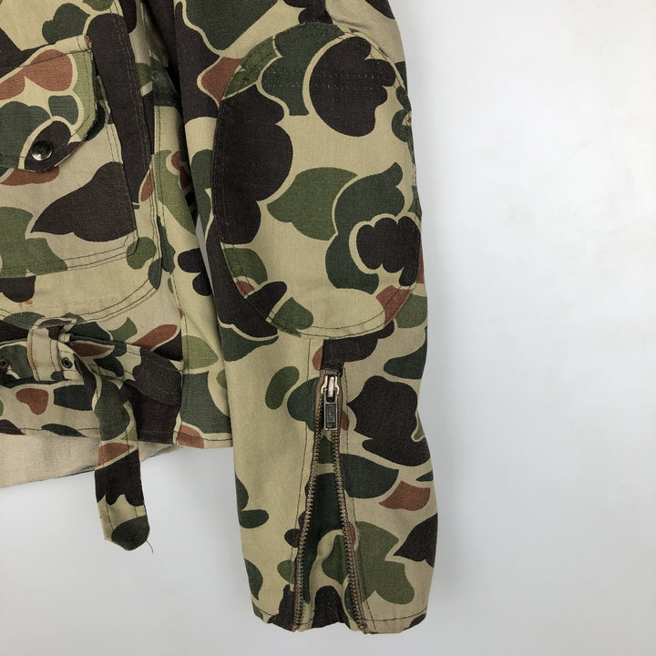 IOU Camouflage Pattern Duck Hunter Camo Cotton Jacket Rider Jacket Women's Size M unclear Khaki type Vintage Second Hand