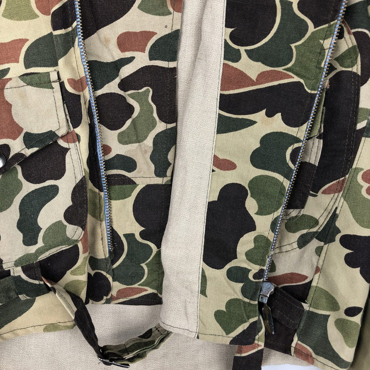 IOU Camouflage Pattern Duck Hunter Camo Cotton Jacket Rider Jacket Women's Size M unclear Khaki type Vintage Second Hand