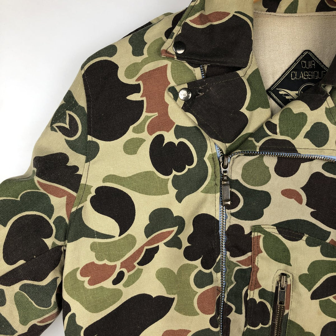 IOU Camouflage Pattern Duck Hunter Camo Cotton Jacket Rider Jacket Women's Size M unclear Khaki type Vintage Second Hand