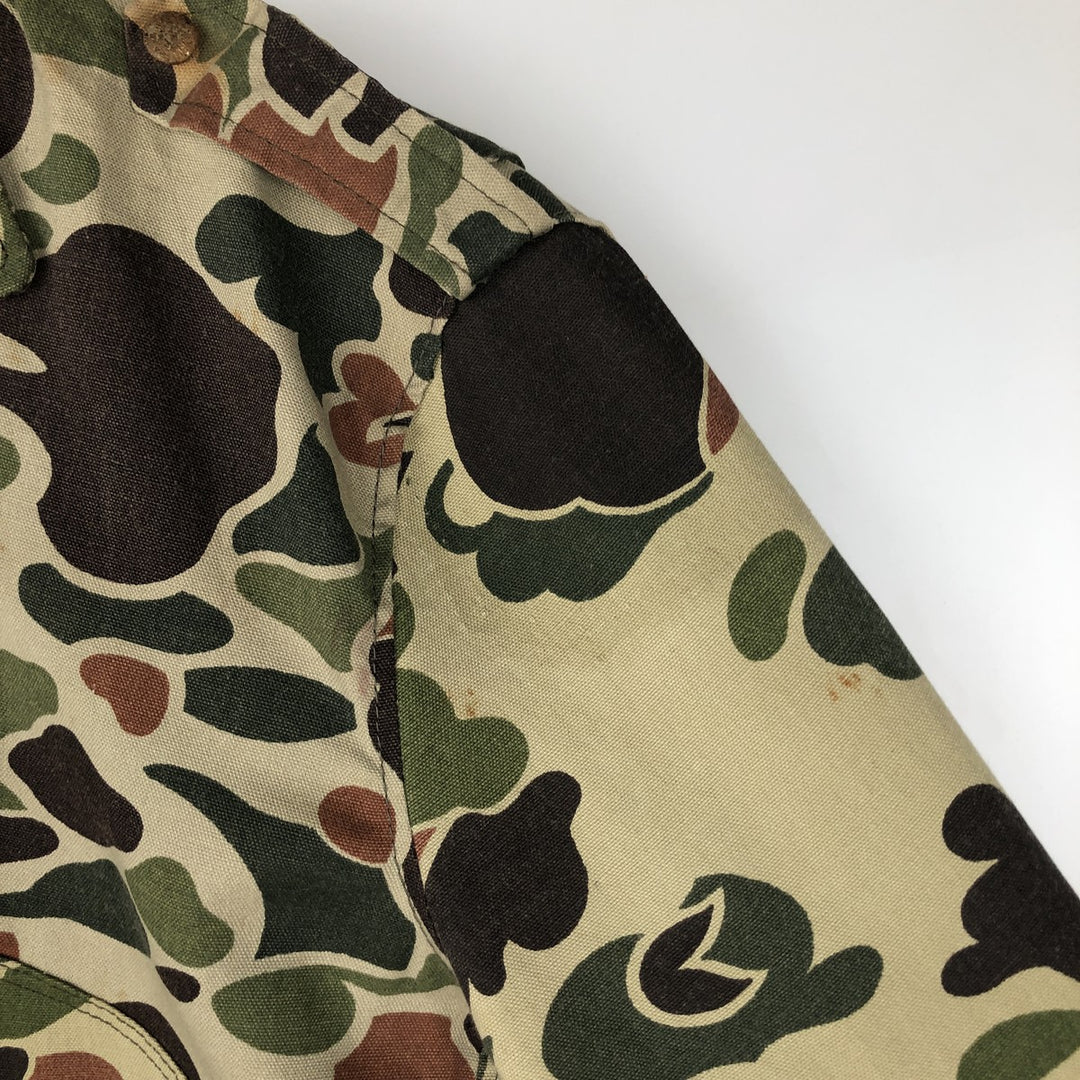 IOU Camouflage Pattern Duck Hunter Camo Cotton Jacket Rider Jacket Women's Size M unclear Khaki type Vintage Second Hand