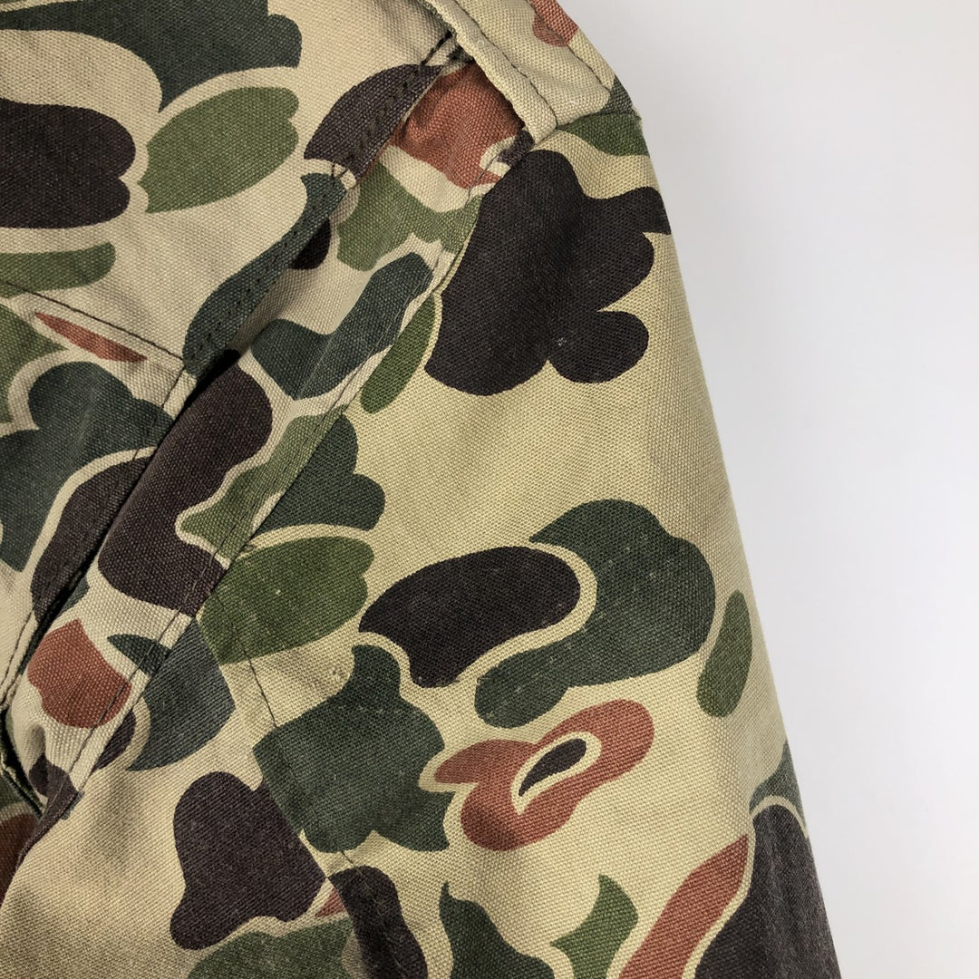 IOU Camouflage Pattern Duck Hunter Camo Cotton Jacket Rider Jacket Women's Size M unclear Khaki type Vintage Second Hand