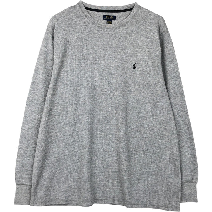 Ralph Lauren POLO RALPH LAUREN Thermal Long T-Shirt Men's XXL cotton gray type Vintage Second Hand