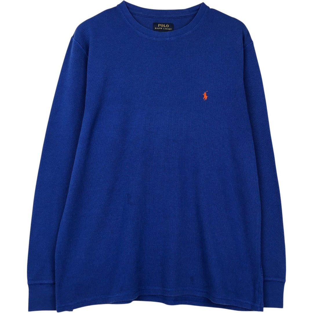 Ralph Lauren POLO RALPH LAUREN Thermal Long T-Shirt Men's XL cotton blue type Vintage Second Hand