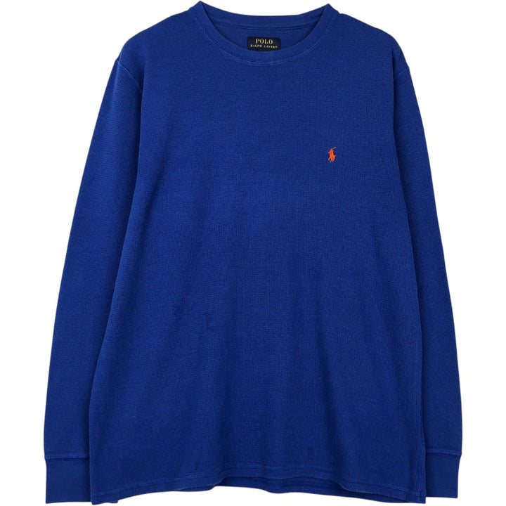 Ralph Lauren POLO RALPH LAUREN Thermal Long T-Shirt Men's XL cotton blue type Vintage Second Hand
