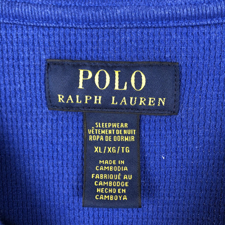 Ralph Lauren POLO RALPH LAUREN Thermal Long T-Shirt Men's XL cotton blue type Vintage Second Hand