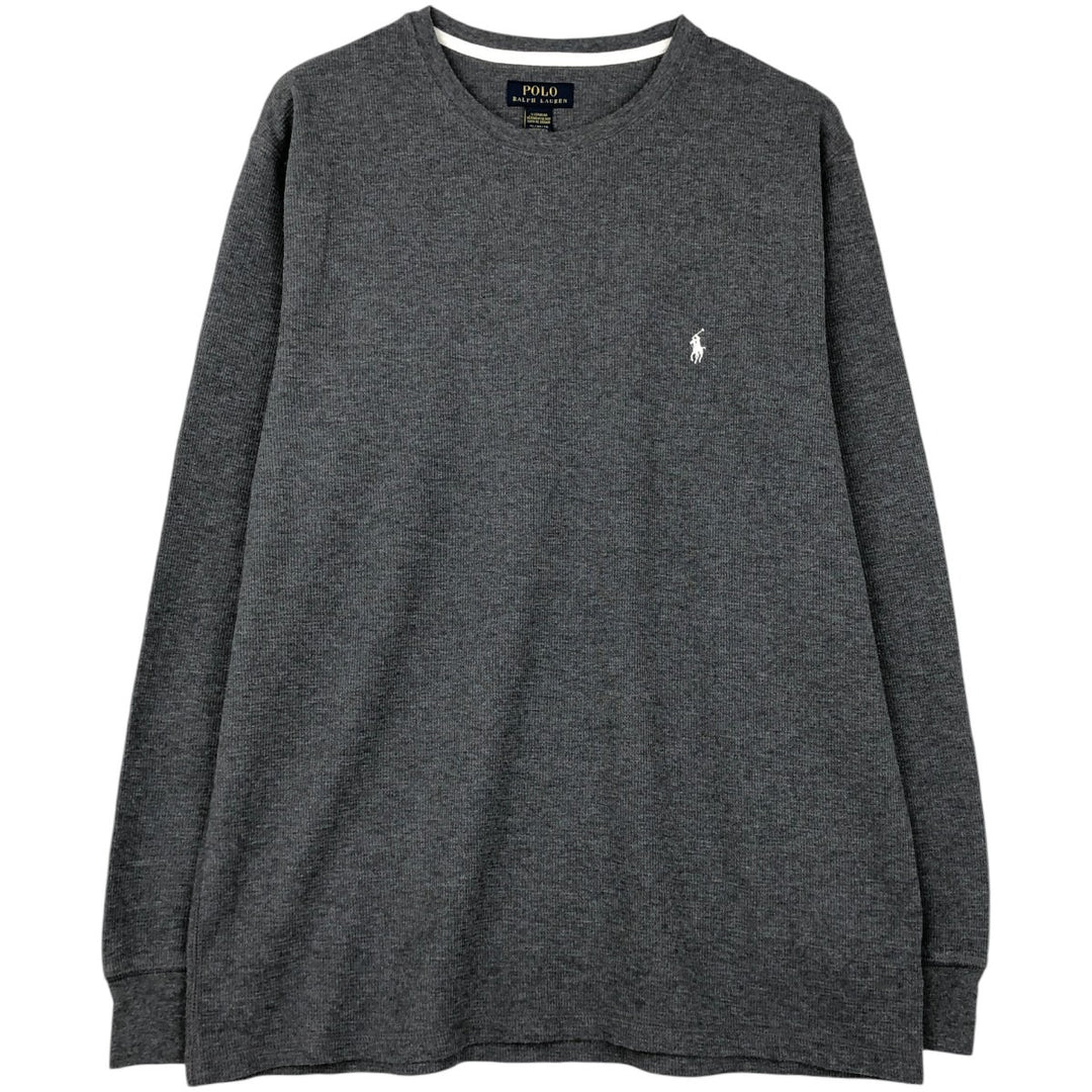 Ralph Lauren POLO RALPH LAUREN Thermal Long T-Shirt Men's XL cotton gray type Vintage Second Hand