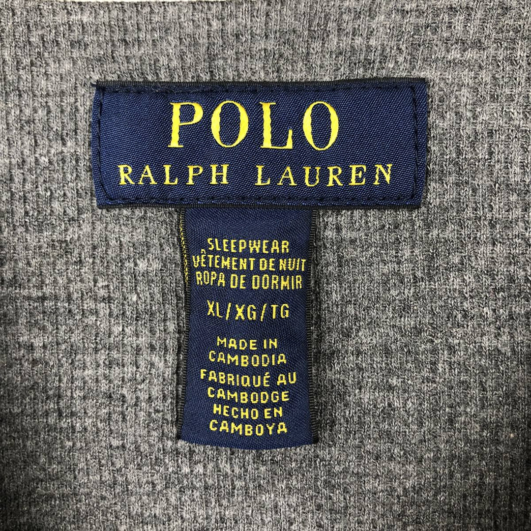 Ralph Lauren POLO RALPH LAUREN Thermal Long T-Shirt Men's XL cotton gray type Vintage Second Hand