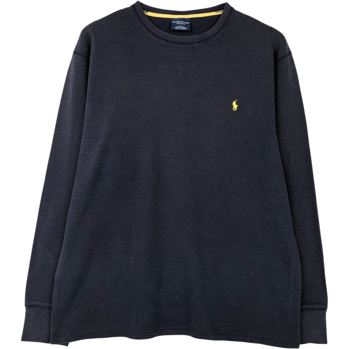 Ralph Lauren POLO RALPH LAUREN SLEEPWEAR Thermal Long T-Shirt, Men's Size L cotton navy blue type Vintage Second Hand