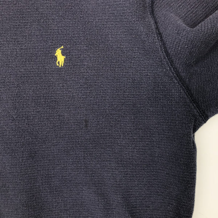 Ralph Lauren POLO RALPH LAUREN SLEEPWEAR Thermal Long T-Shirt, Men's Size L cotton navy blue type Vintage Second Hand