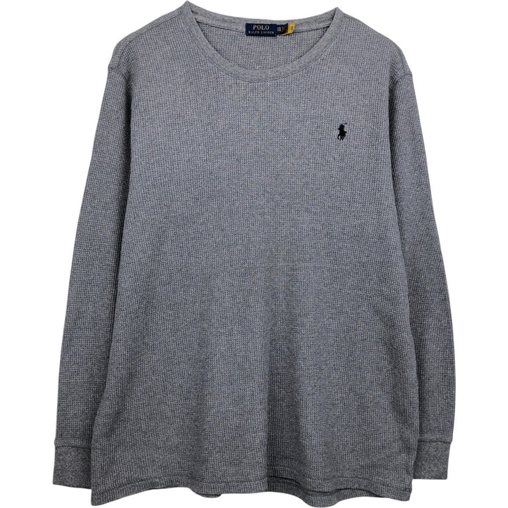 Ralph Lauren POLO RALPH LAUREN Thermal Long T-Shirt Men's XXL unclear gray type Vintage Second Hand